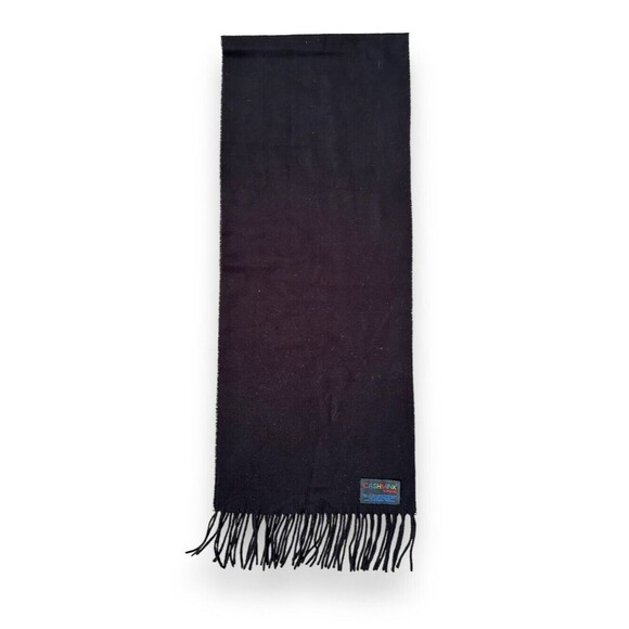 Made in Germany Black Scarf 60" x 11" Rectangular Women Scarve Cashmink - Picture 2 of 3